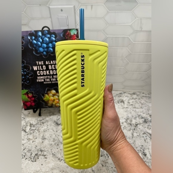 Starbucks Other - Starbucks 2024 Lime Green Geometric Stainless Steel Cold Cup. NWT.It’s a beauty!